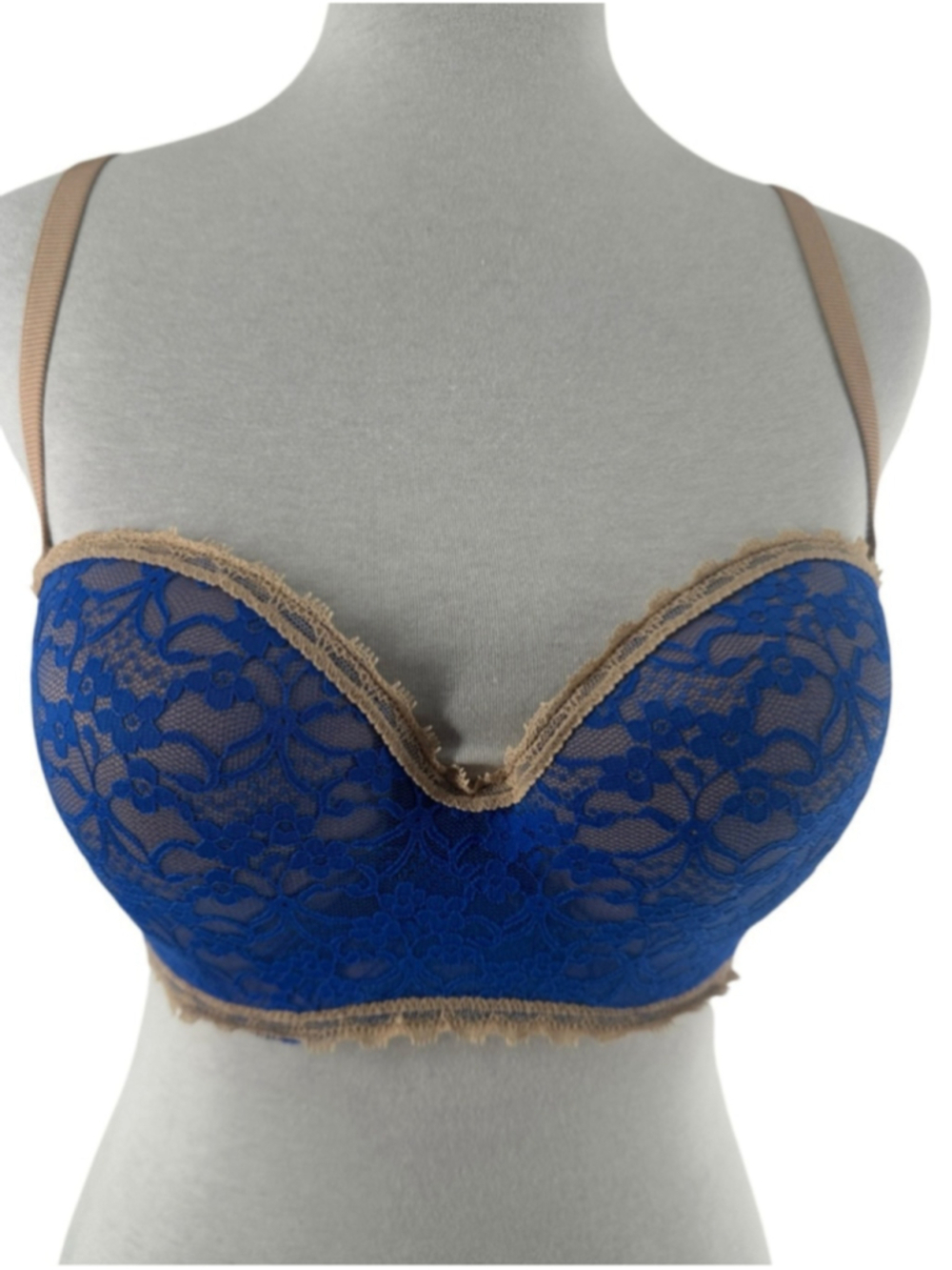 Aerie lace bra Blue Nude Lightly Padded Underwire Convertible Bra sz 36 C